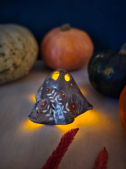 The Halloween ghost  ceramic lantern