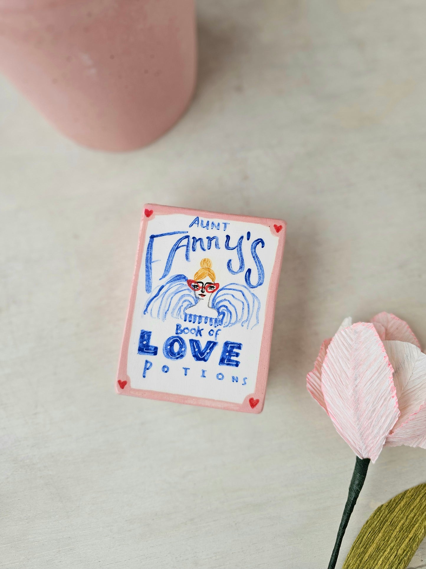 Aunt Fanny's Book of Love Potions ceramic Trinket Box