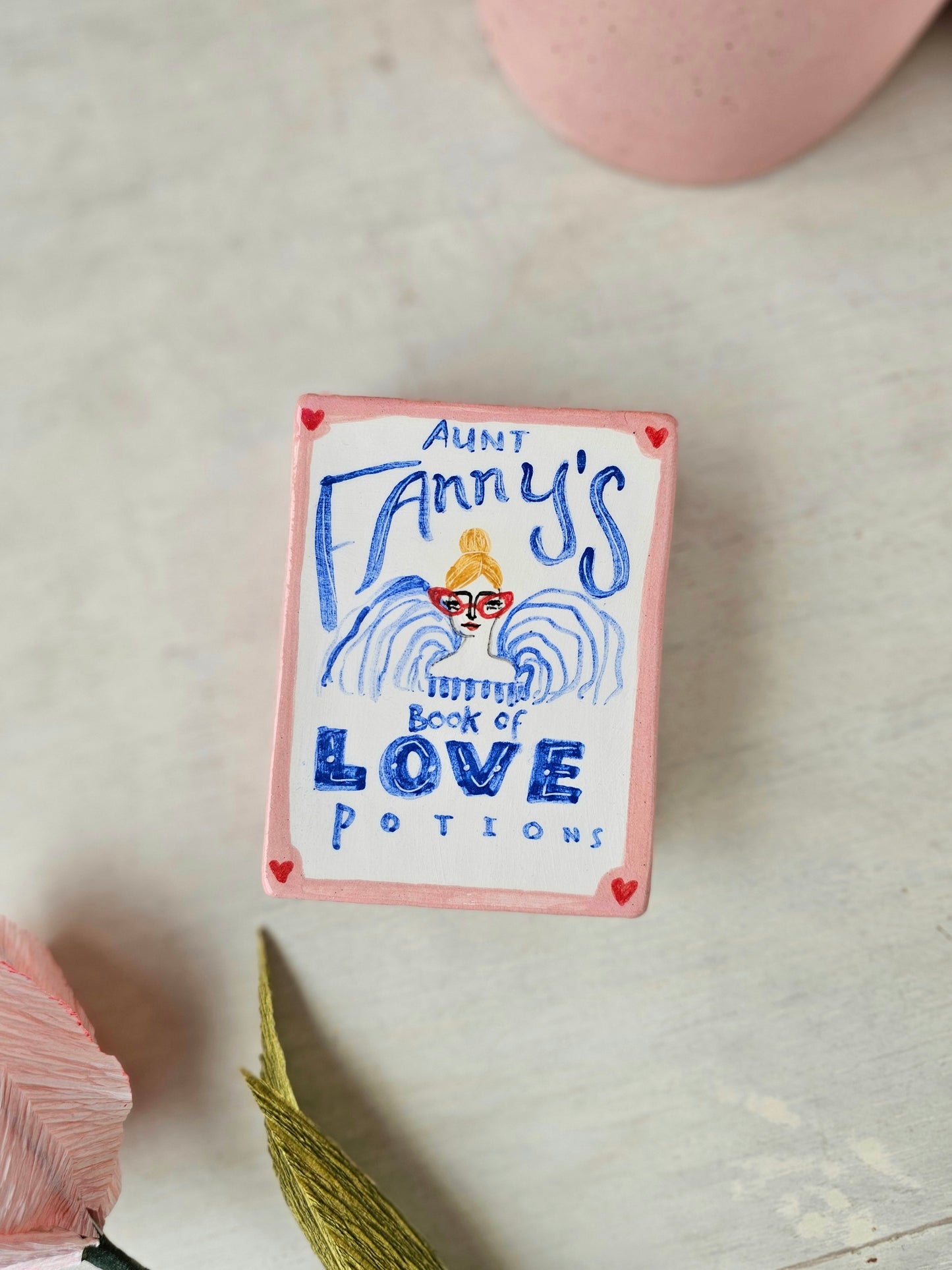 Aunt Fanny's Book of Love Potions ceramic Trinket Box