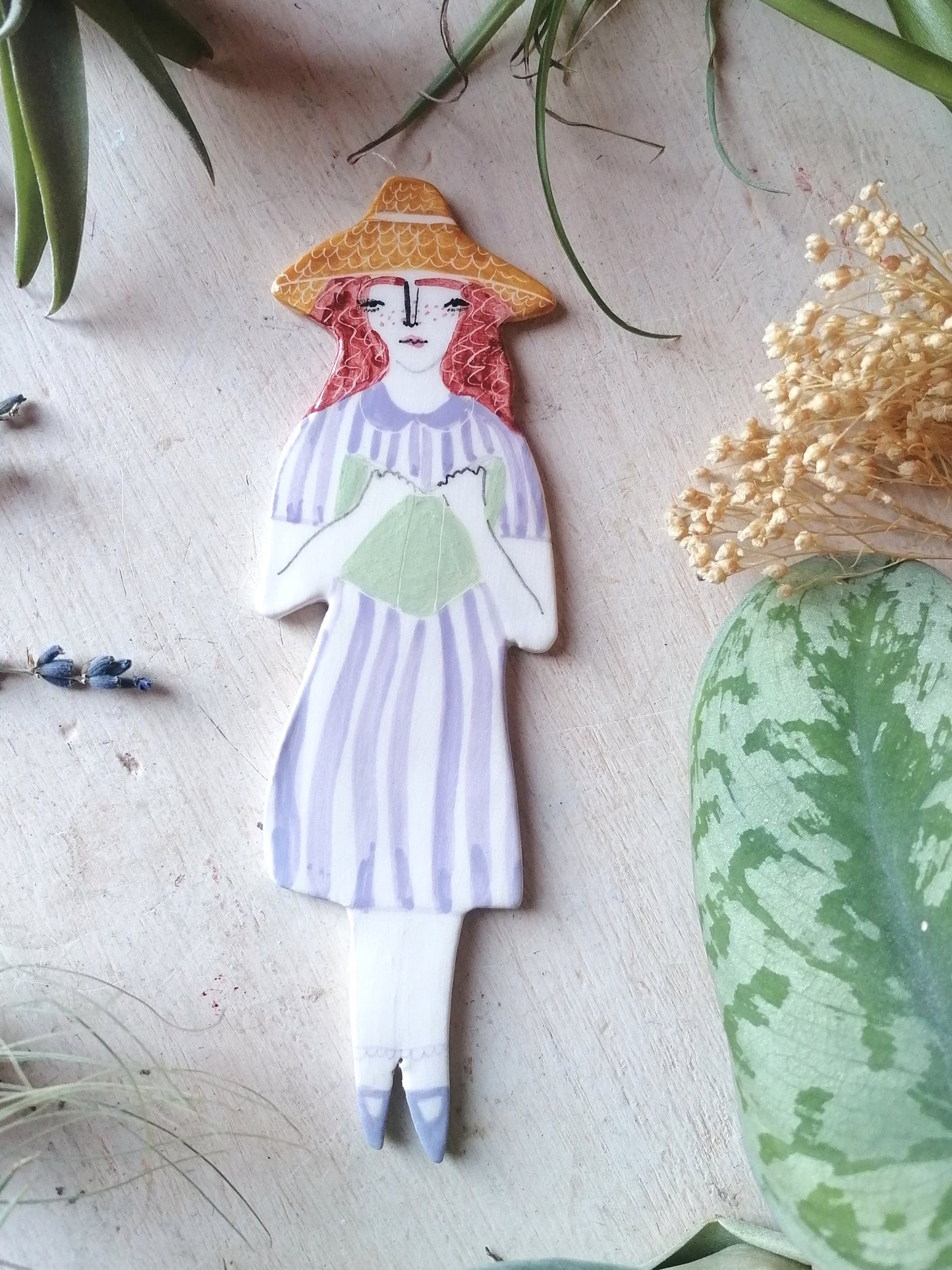 Hazel ceramic plant friend marker