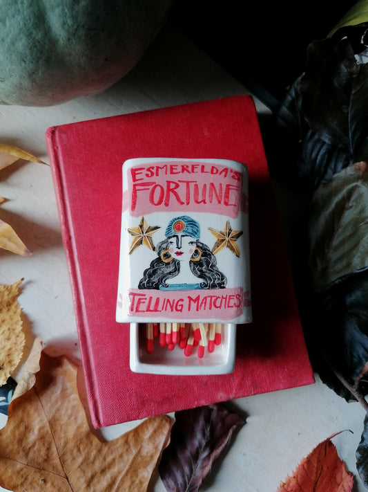 Esmerelda's fortune telling ceramic matchbox