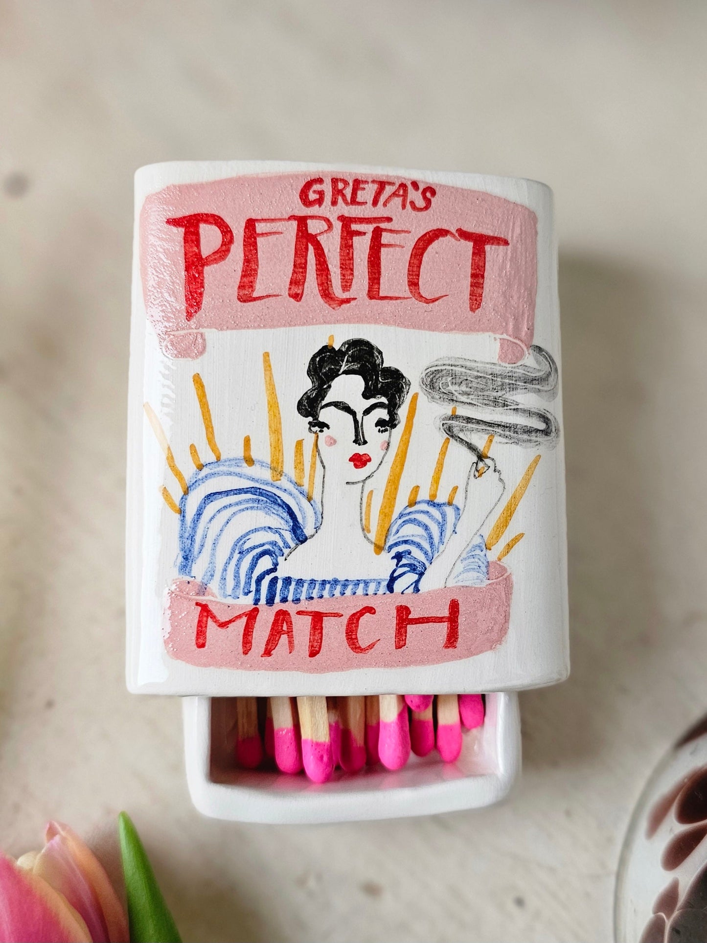 Bespoke "Perfect Match" Matchbox (small), add your names to personalise!