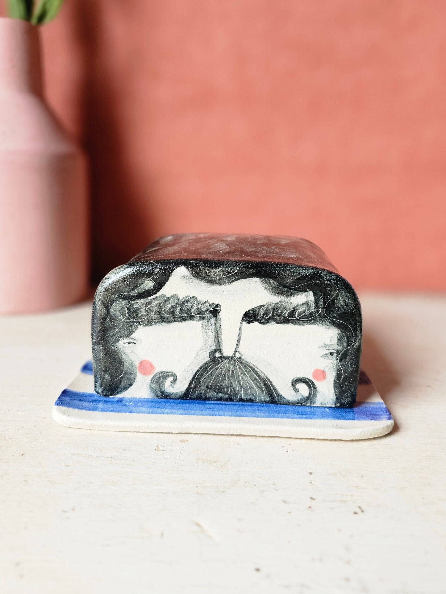 Hector the handmade ceramic butter dish