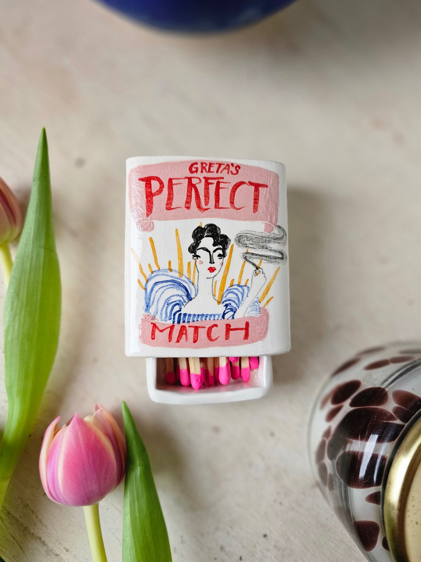 Made to order: Greta's perfect match ceramic small matchbox