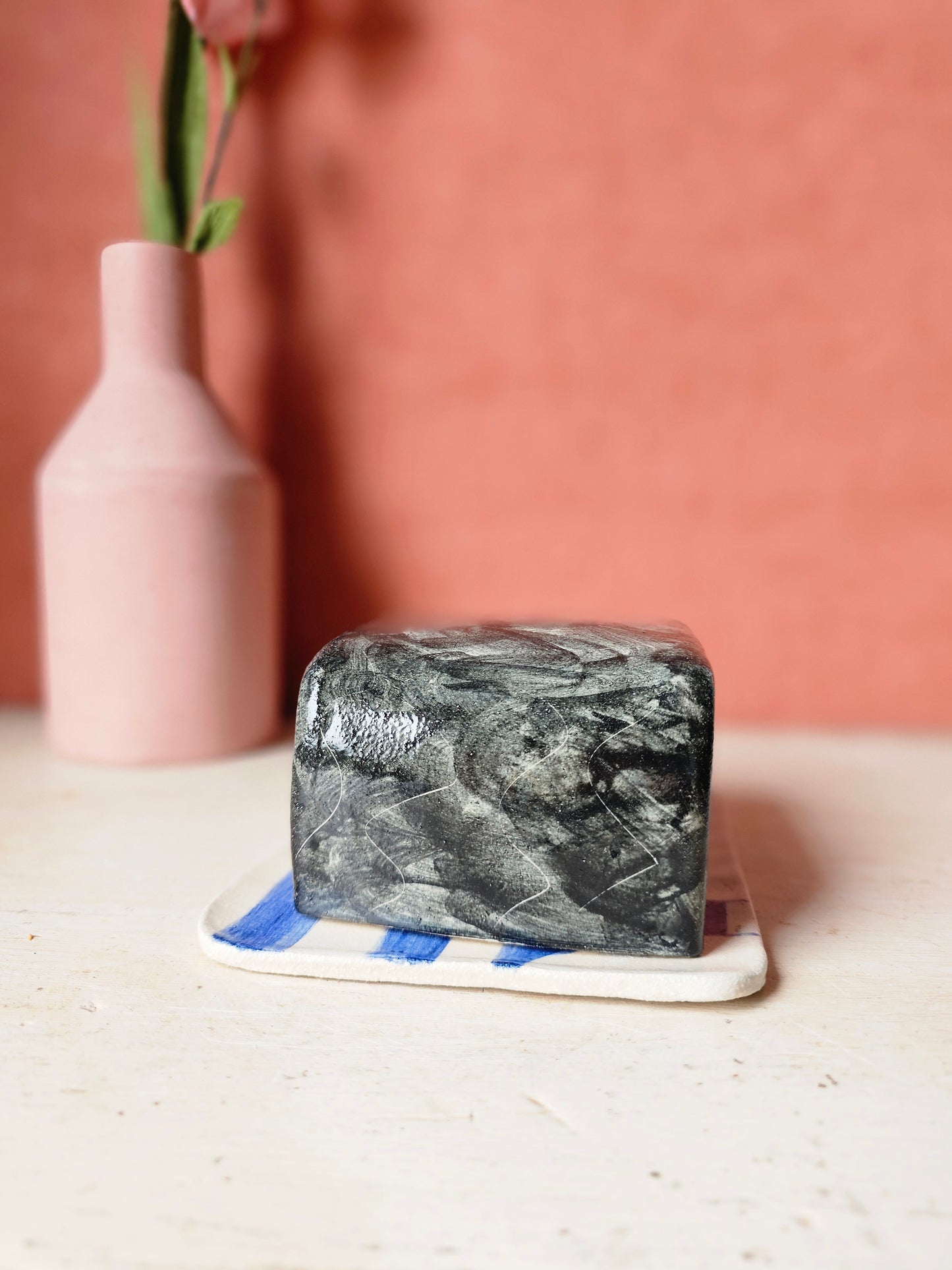 Hector the handmade ceramic butter dish