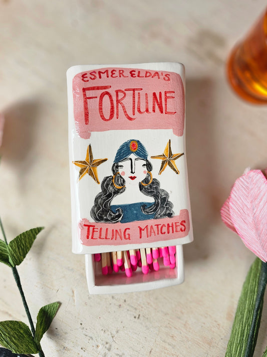 Made to order: Esmerelda fortune telling large ceramic matchbox